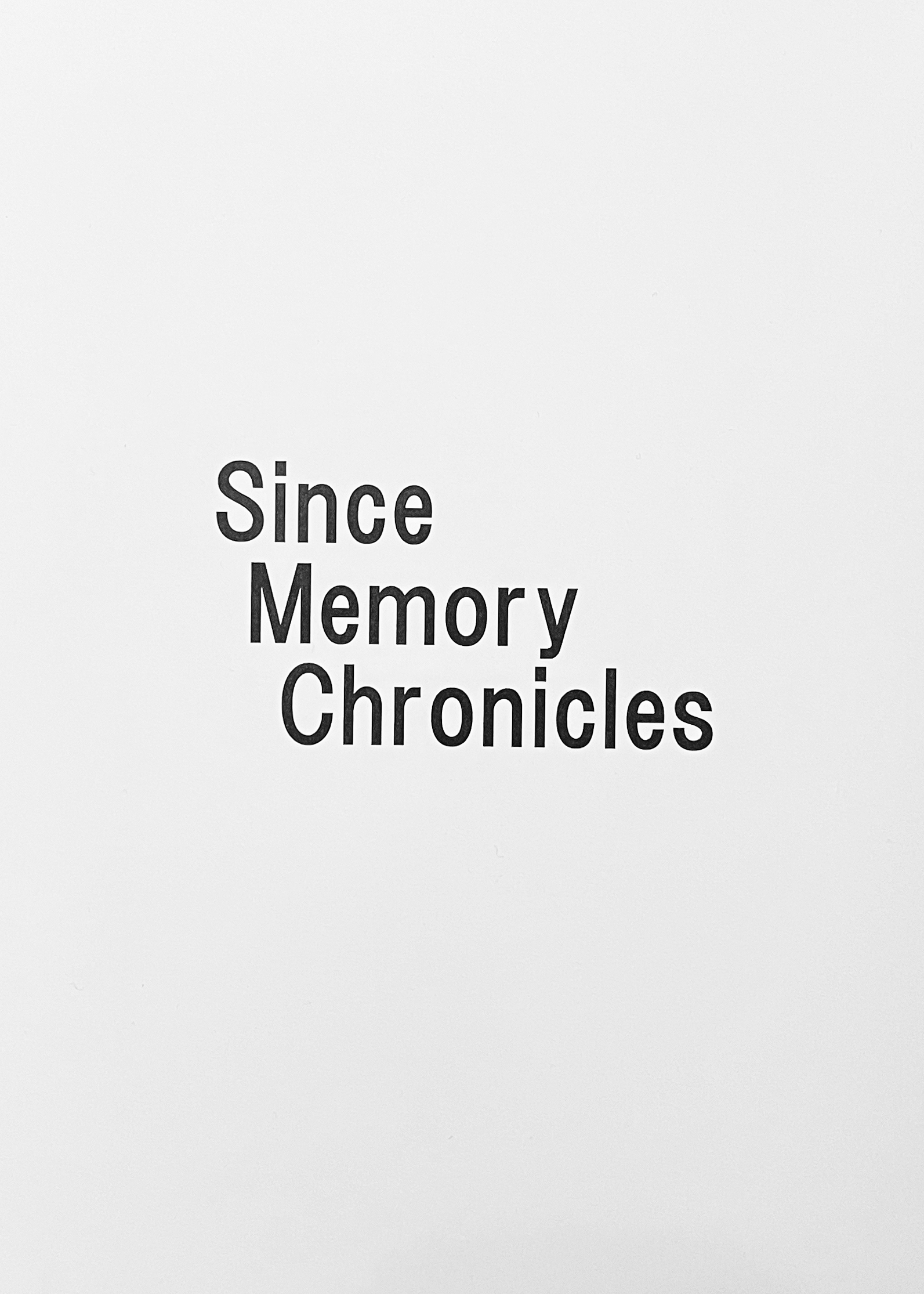 【進戯団 夢命クラシックス】「Since Memory Chronicles」公演台本