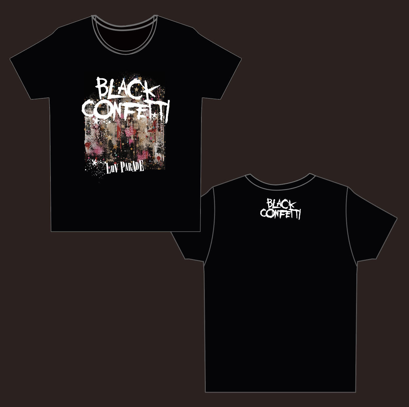 “BLACK CONFETTI”Tシャツ